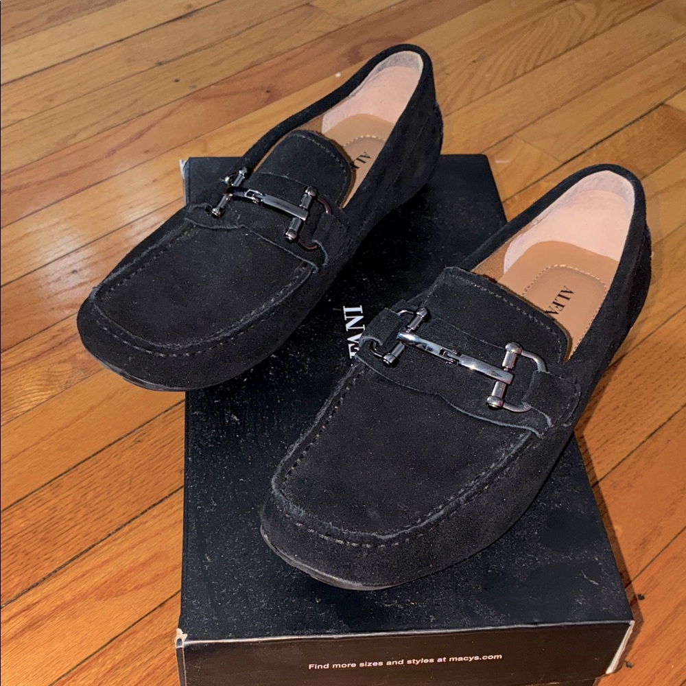 Alfani Black Suede Men's Slip-On Loafers